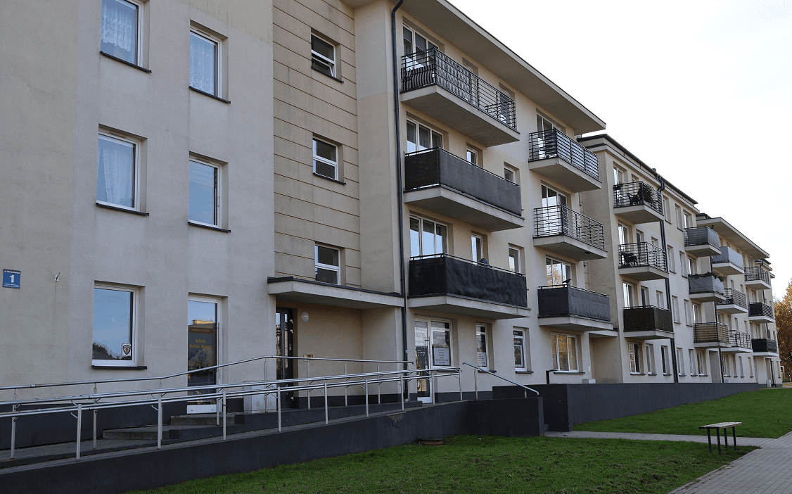 Widok na budynek mieszkalny w ramach Aleksandrowskiego Programu Mieszkaniowego